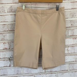 Boston Proper Khaki Flat Front Shorts